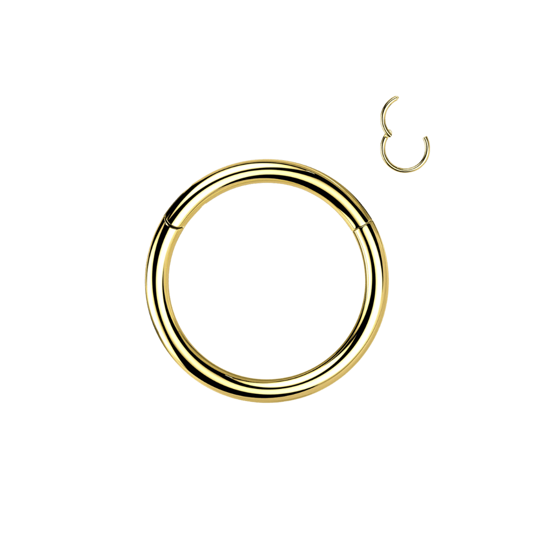 18k Gold Plain Hinged Hoop