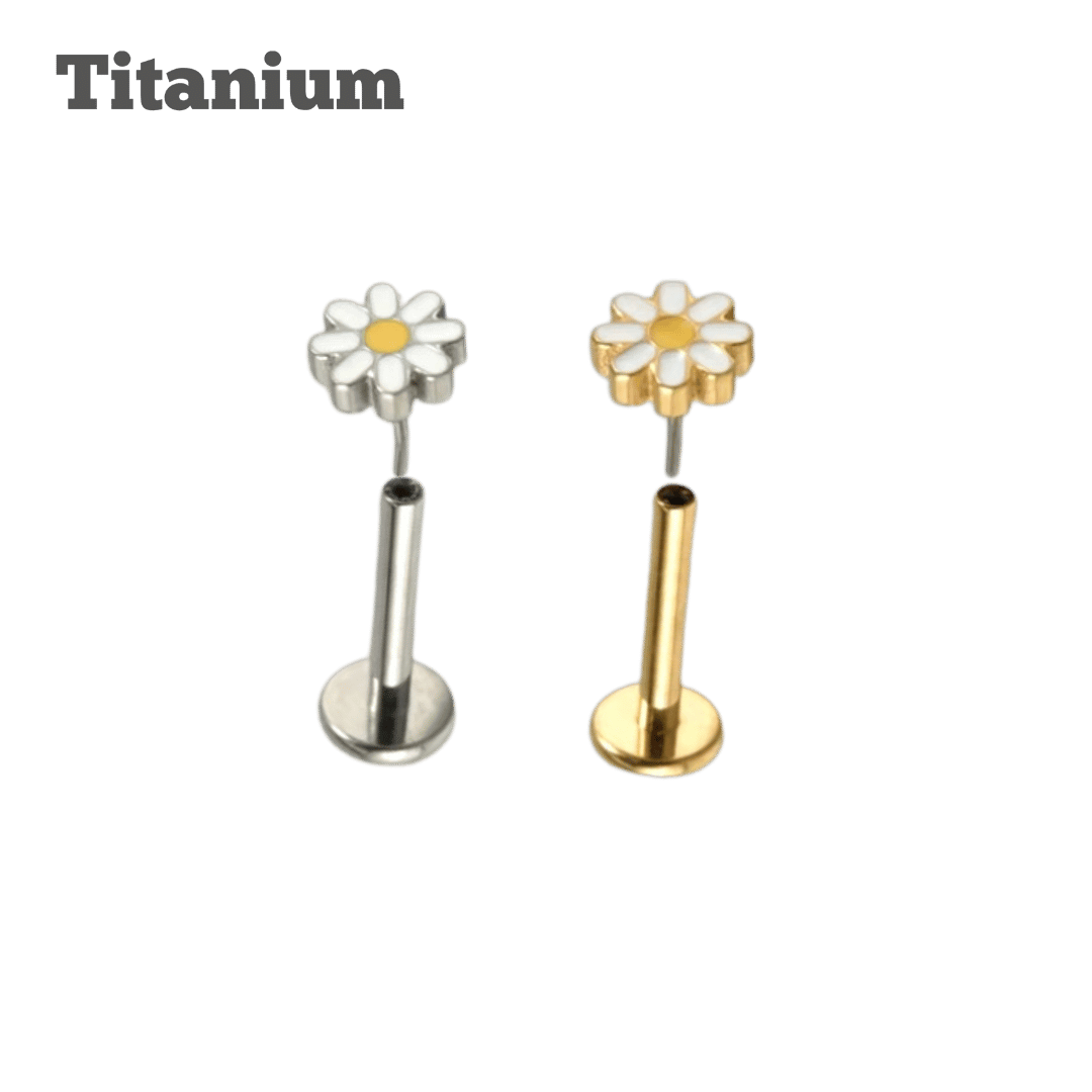 Titanium Chamomile Threadless Labret