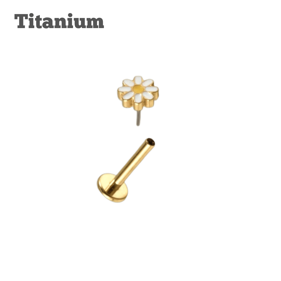 Titanium Chamomile Threadless Labret