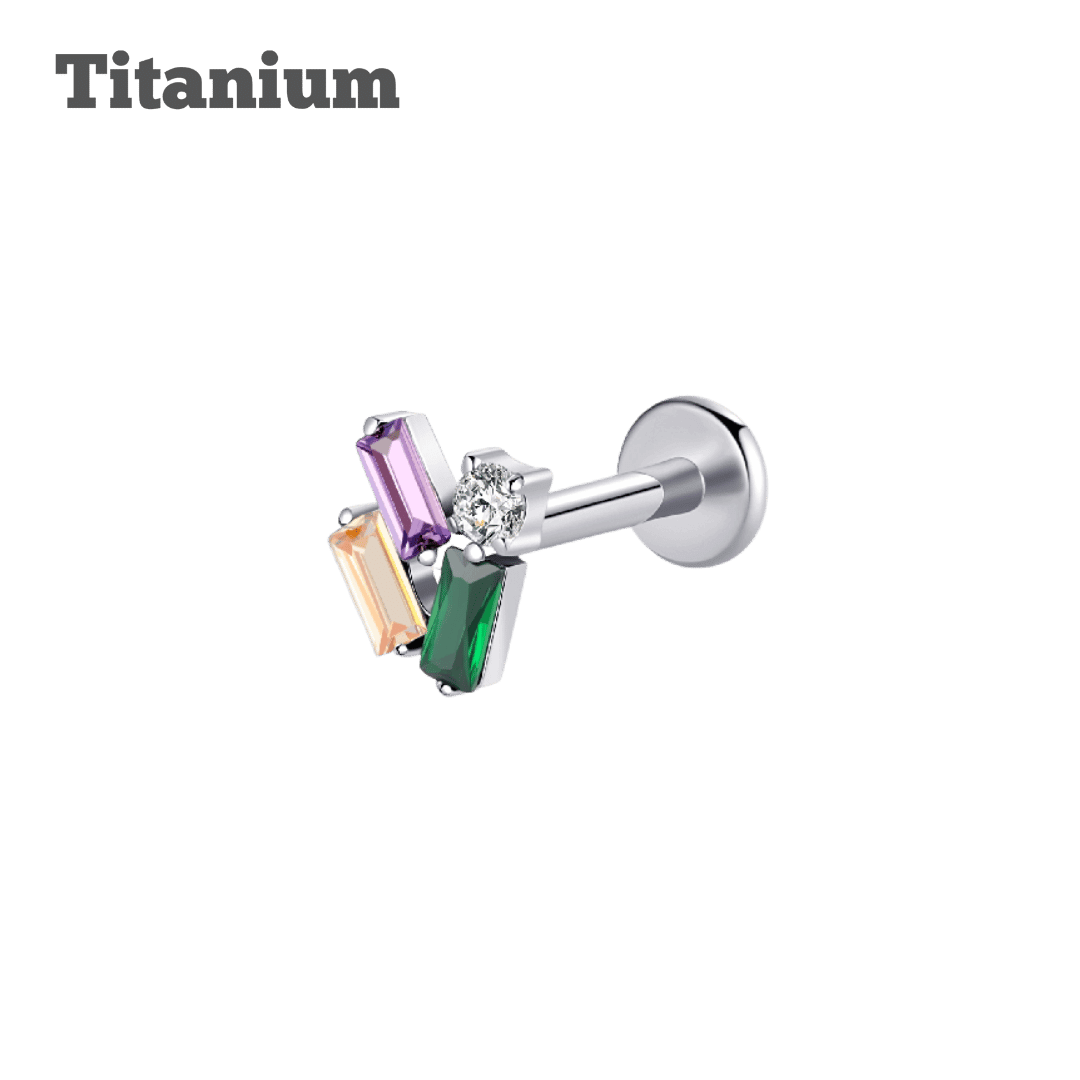 Titanium Polygons Threaded Labret