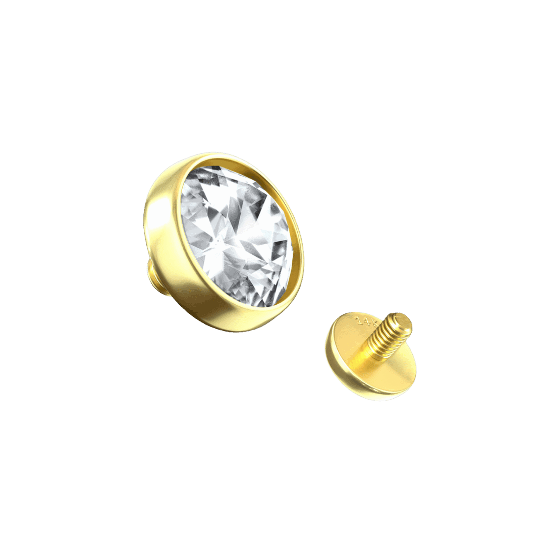 dermal piercing gold color 5mm 