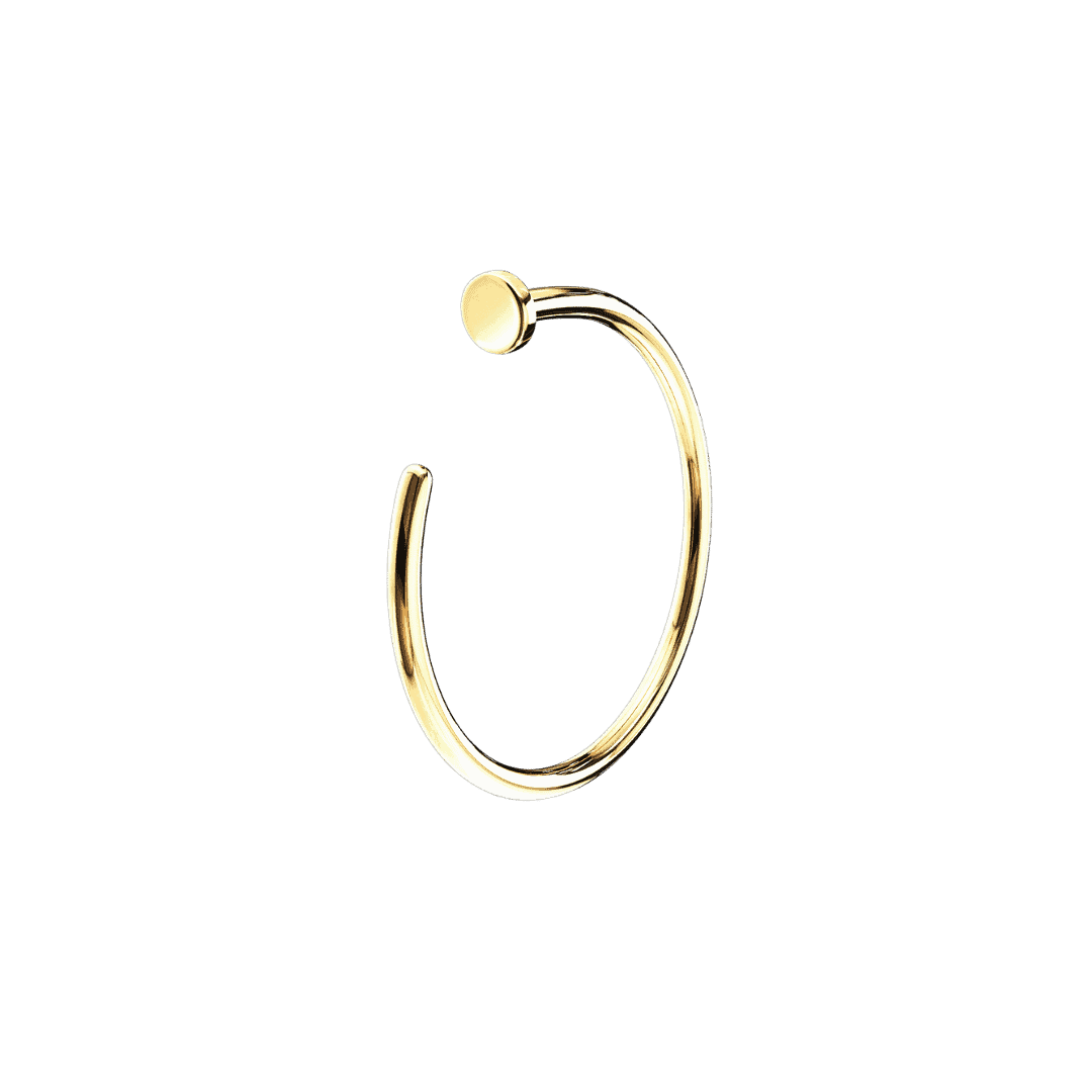 14k yellow gold nose jewelry nail hoop design