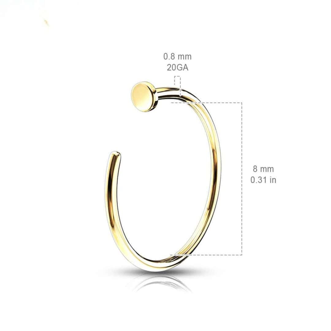 jewelry size nail semi hoop